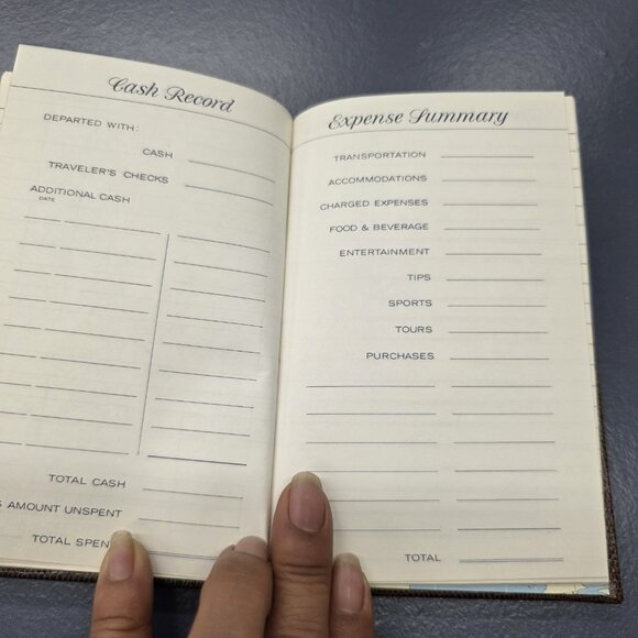 Travel Diary C.R. Gibson Brown Tan Vintage *RARE* Made In The USA - Picture 7 of 12